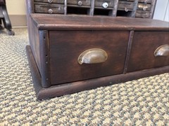 Antique Wooden Cabinet Letter Check File Drawers Industrial Register Desk Cubby