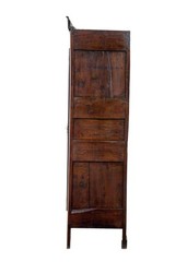 18TH CENTURY CARVED FRENCH YEW AND CHESTNUT ARMOIRE