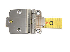 Art Deco Hoosier Door Hinge Nickel Plated Brass for Wilson Sellers Cabinet Pair