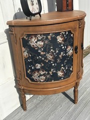 Elegant entry table, Floral cabinet for storage, Medium sized storage cabinet