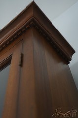 L72867: Country Chippendale Hand Crafted Walnut Cupboard
