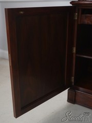 72383: JOHN WIDDICOMB Vintage Walnut Gothic Design Breakfront Display Bookcase