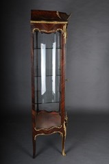 French Louis XV Display Cabinet With Gilded Bronze Napoleon III Paris Wardrobe