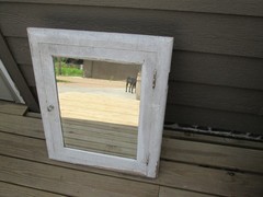 vtg medicine cabinet mirror 3 shelves sturdy good mirror and shelves