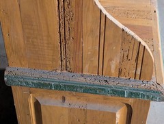Antique Hoosier Cabinet, Kitchen Drawers, Rustic Pine, Knotted Wood, Iron Hinges