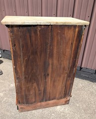 Antique Marble Top Barbers Cabinet Quarter Sawn Oak 1900s Era