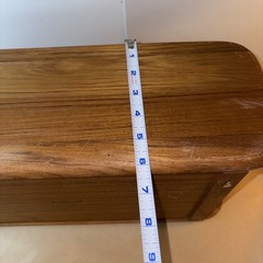 Vintage Mid Century Brookstone Teak Tambour Door Wall Mount Cabinet