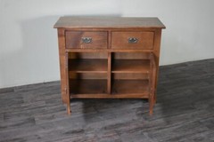 MISSION 2 DOOR 2 DRAWER CABINET – WALNUT
