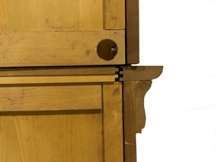 Vintage Georgian Style Cherry Wood China Cabinet
