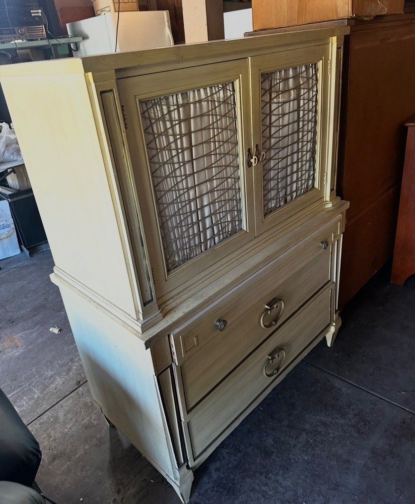 Vintage cabinet, cream, with drawers