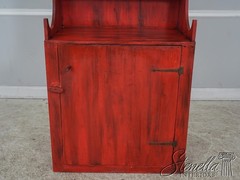 LF60777: Shaker Style Country Red Painted Finish Hutch