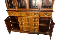 COUNCIL BANDED MAHOGANY INLAID CHINA CLOSET