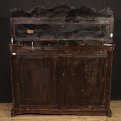 Lacquered painted sideboard cabinet English furniture papier mache 19th century
