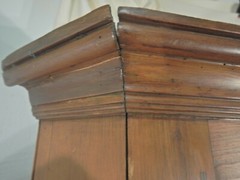 Antique Primitive Corner Cupboard Cabinet Panel 4 Door Pine Rustic