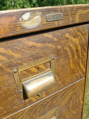 Steel file Cabinet Drawers vintage industrial (Art Metal) Faux Wood mid century