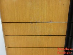 1940s Art deco Dental Cabinet Industrial Medical Chest Dresser Maple 9 Drawer B