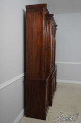 72383: JOHN WIDDICOMB Vintage Walnut Gothic Design Breakfront Display Bookcase