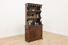 Spanish Vintage Carved Birch Kitchen or Bar Cabinet, Display #56203