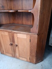 Antique Primitive Country Farmhouse Corner Cabinet Cupboard, 87″ tall