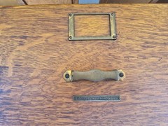 Library Bureau Sole Makers Tiger Oak File Cabinet Parts Side Back Tag Drawers