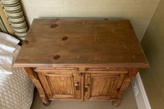 Antique French Provincial Style Pine Cabinet