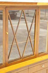 Raymond Loewy Mengel Mid Century Modern Sculpted Oak Bookcase China Cabinet