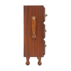 3 Tiers Retro Cupboard, Pine Wood Cabinet, Brown Storage Cabinet With 3* Drawers