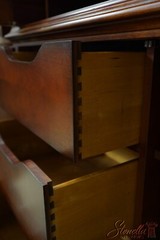 F65808EC: Mahogany Large 3 Section TV Entertainment Bookcase Unit