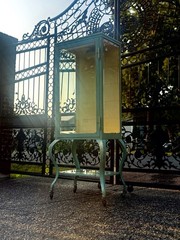 Antique Steel Medical Cabinet With Cabriole Legs