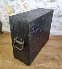 Large Vintage Collector Cabinet Table Top Drawers Engineer Watchmaker Tool Chest