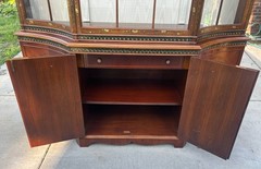 Satinwood Chiffonie adams revival antique hand painted china hutch cabinet hutch