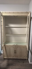 vintage thomasville furniture faux bamboo china cabinet Used good condition