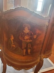 Antique Louis XVI Hand Painted Display Vitrine
