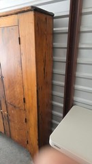 Antique Primitive Cupboard Kitchen Wooden Cabinet Farmhouse Armoire Wood Latches