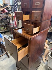 1920s Cabinet Apothecary Industrial Multi Drawer File Ledger Ohio Jewlery Office
