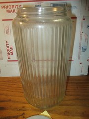 HOOSIER CABINET ORIGINAL COFFEE JAR w/ LID LISTING # 17-U