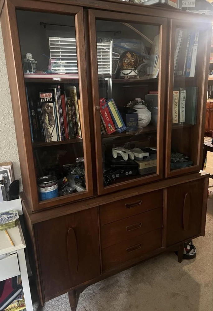 Modern Mid-Century Antique Cabinet By Garrison Furniture ￼