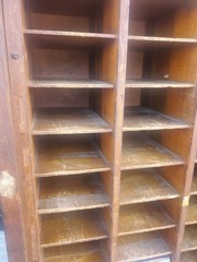 Antique Post Office Boxes Wood Cabinet Vintage United States 1930s 100 Slots