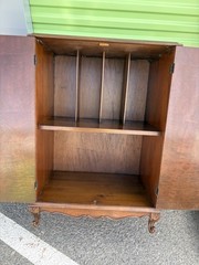 Vintage Walnut Record Cabinet