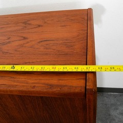 Mid Century Danish Modern Credenza Highboard Bar Sideboard Denmark Teak Drawers