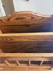 Mid Century Solid Oak Magazine Rack / Magazine Stand Handmade Beautiful Detail
