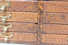 Antique . Library Bureau SoleMakers Oak Wood File Cabinet 24 Drawer Apothecary