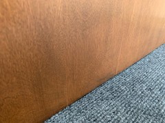 Mid Century Modern Ethan Allen Baumritter Birchcraft 32” Cane Door Cabinet