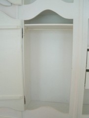 Reclaimed White Wood French Built in Cabinets