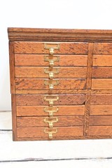 Antique . Library Bureau SoleMakers Oak Wood File Cabinet 24 Drawer Apothecary