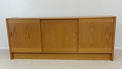 Mid Century Modern Teak Three Door Credenza 71″ Long