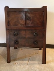 English Tambour Door Commode c1800
