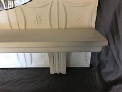 VTG Architectural 24×47 Corbel Shelf Tin Ceiling Shabby Oval Mirror Old 552-24B
