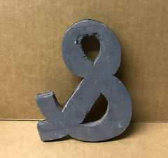 Decorative Salvaged Tin Ceiling 6″ Patchwork Silver & Ampersand Old 216-26B