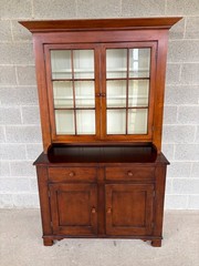 KINDEL FURNITURE CHIMNEY HILL CHERRY SHAKER STYLE 2 PIECE DUTCH CUPBOARD